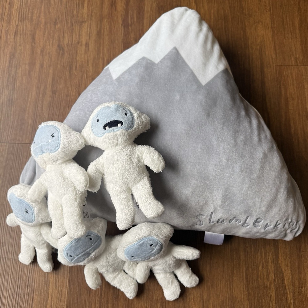 Slumberkins Plush Mountain Pillow & Yeti The Feels Set 5 Minis Emotional Feeling
